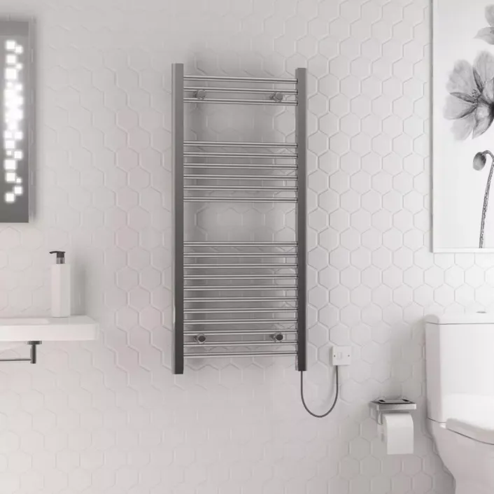 Eastbrook Biava Dry Element Towel Rail 1100x500mm On/Off Bt. Chrome
