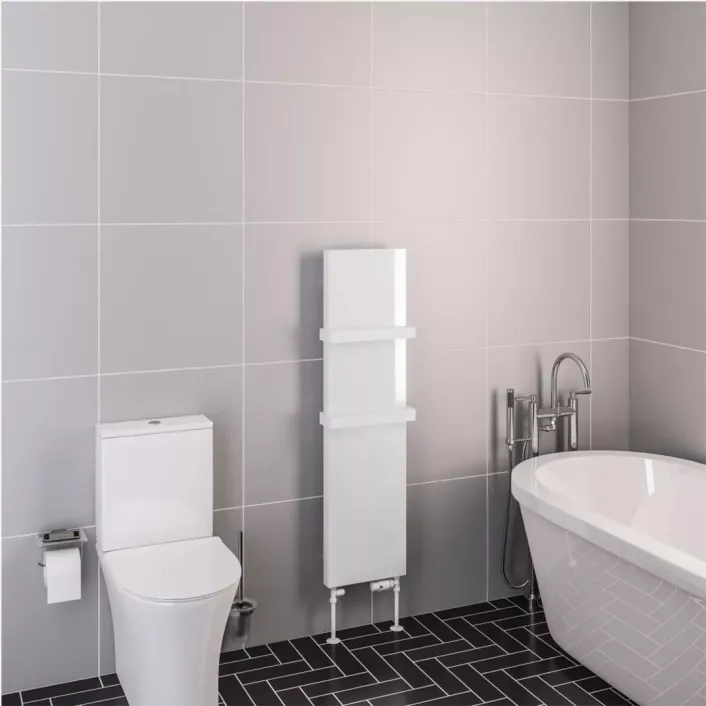 Eastbrook Wingrave 1200 x 310 Flat Panel Radiator Gloss White
