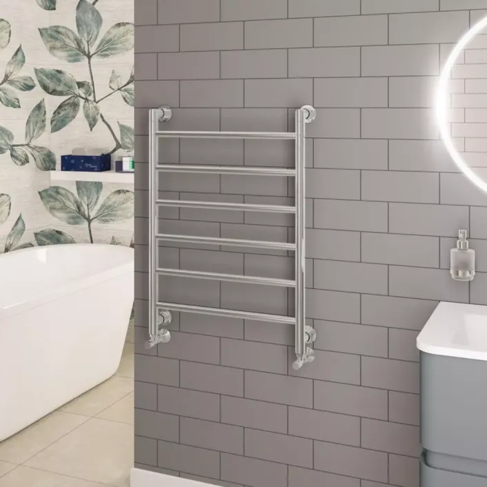 Eastbrook Eshton 800 x 600mm. Towel Rail Chrome