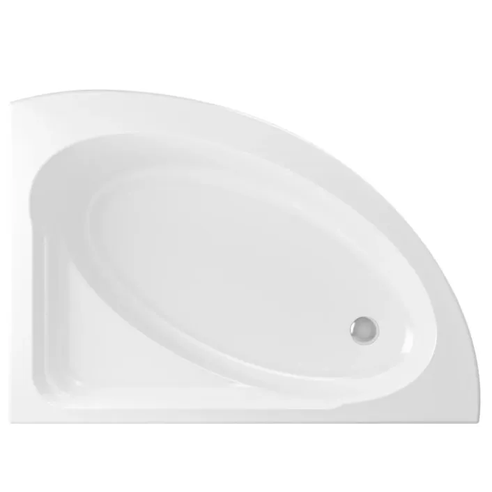 Eastbrook Lundy 1500 x 1040 x 420mm Left Hand (LH) Offset Corner 5mm Bath - White