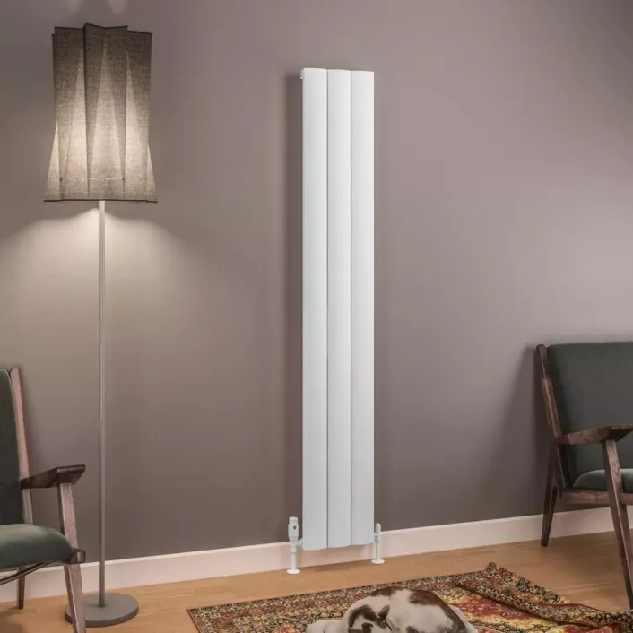 Eastbrook Tordino 1800 x 280 Aluminium Radiator Matt White