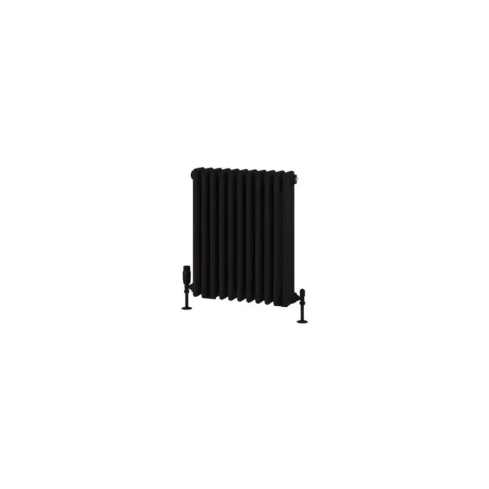 Eastbrook Rivassa 3 Column Radiator 600 x 518mm Matt Black