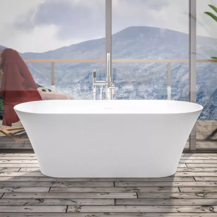 Eastbrook Charlton 1650 x 740 x 565mm Freestanding Bath - Matt White