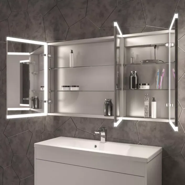 Eastbrook Cassio 1200x700mm 3 Door LED Mirror