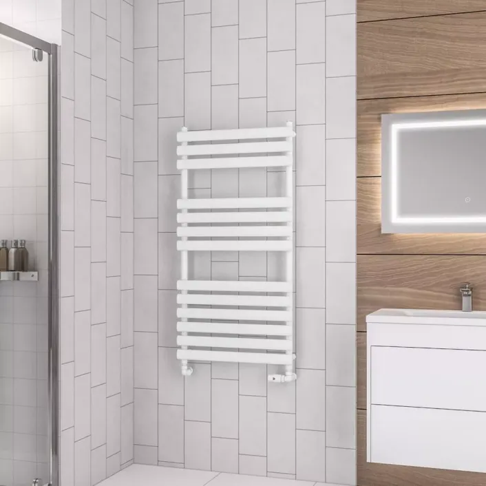 Eastbrook Tunstall 1200 x 600 Towel Rail Matt White