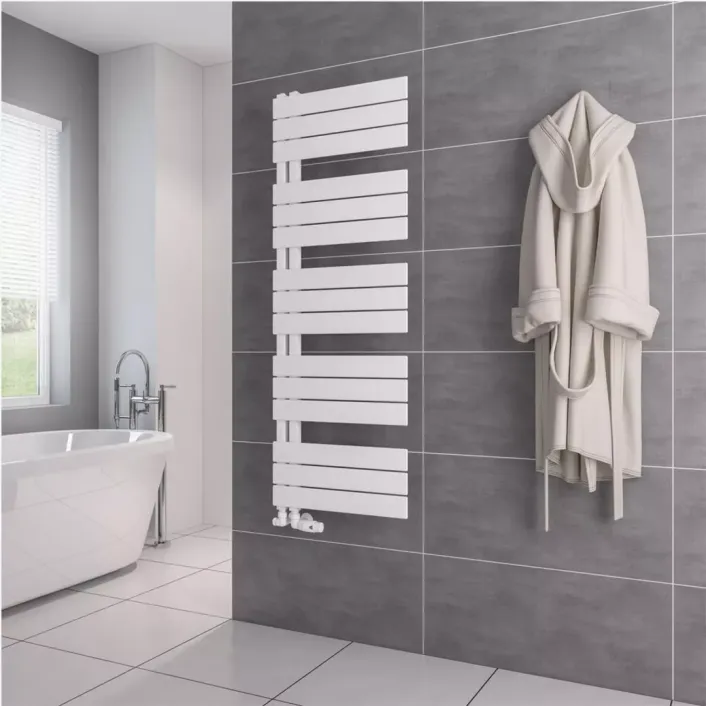 Eastbrook Helmsley 1400 x 500 Towel Rail Matt White