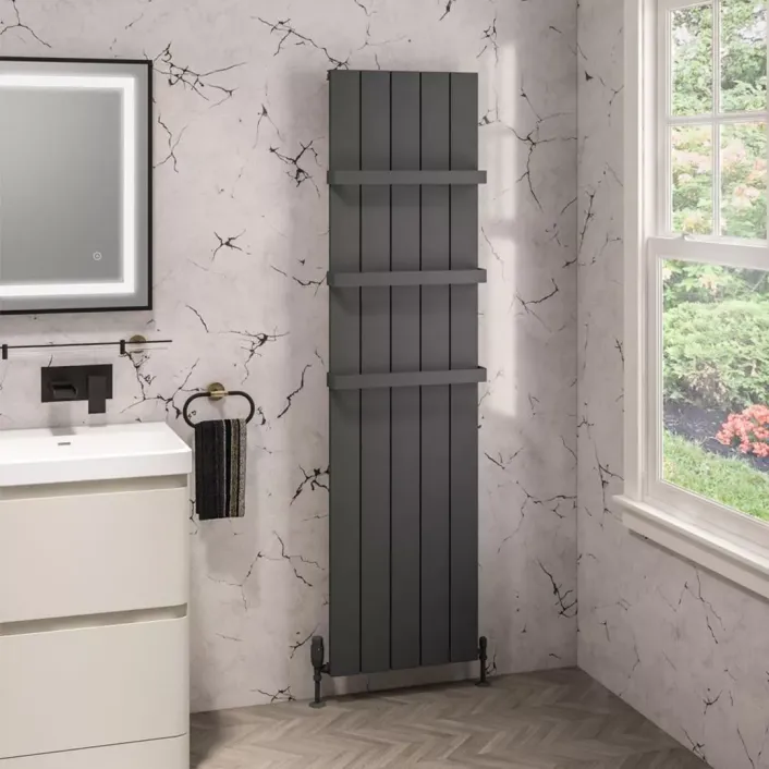 Eastbrook Charlton 1800 x 470 Aluminium Radiator Matt Anthracite
