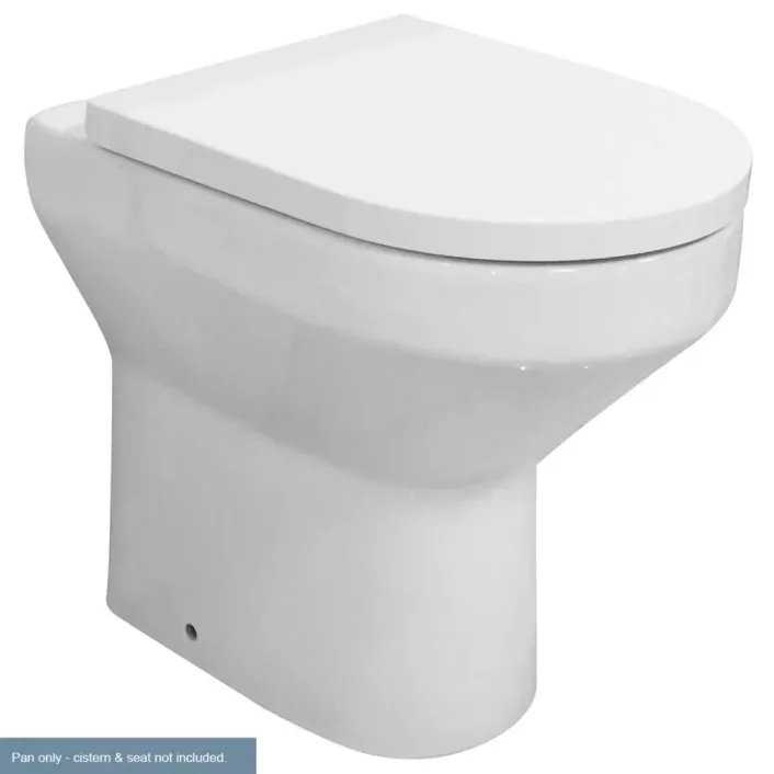 Eastbrook Kenley Comfort Height Back To Wall WC Pan with Fixings - White