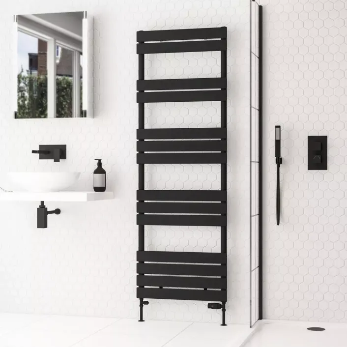Eastbrook Addington II Towel Rail 1750 x 600 Type10 Matt Black