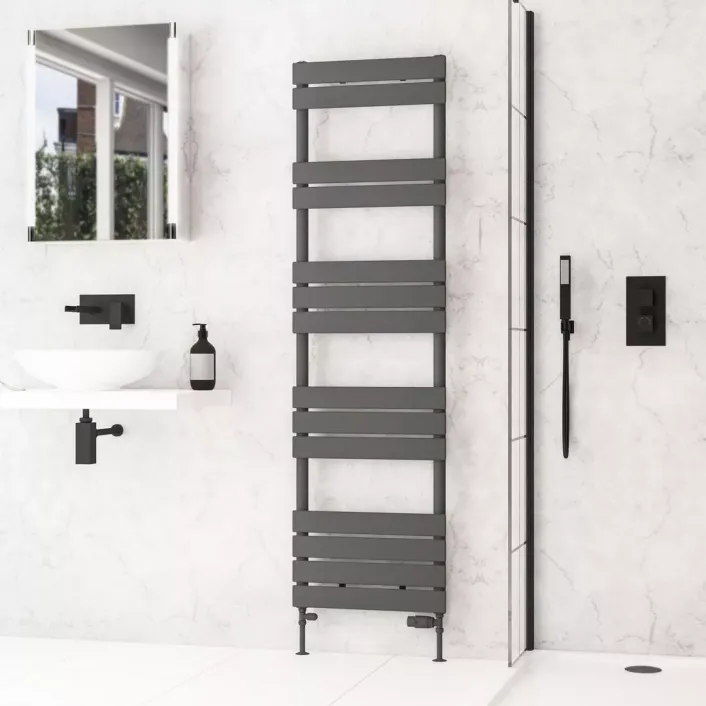 Eastbrook Addington II Towel Rail 1750 x 500 Type10 Matt Anthracite