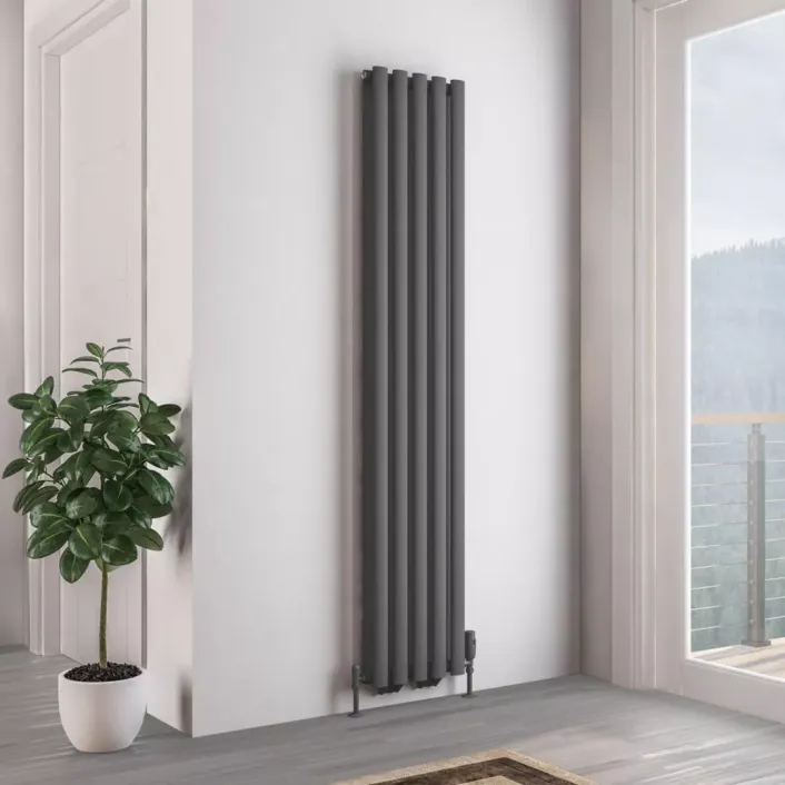 Eastbrook Tunstall Double 1800 x 350 Radiator Matt Anthracite
