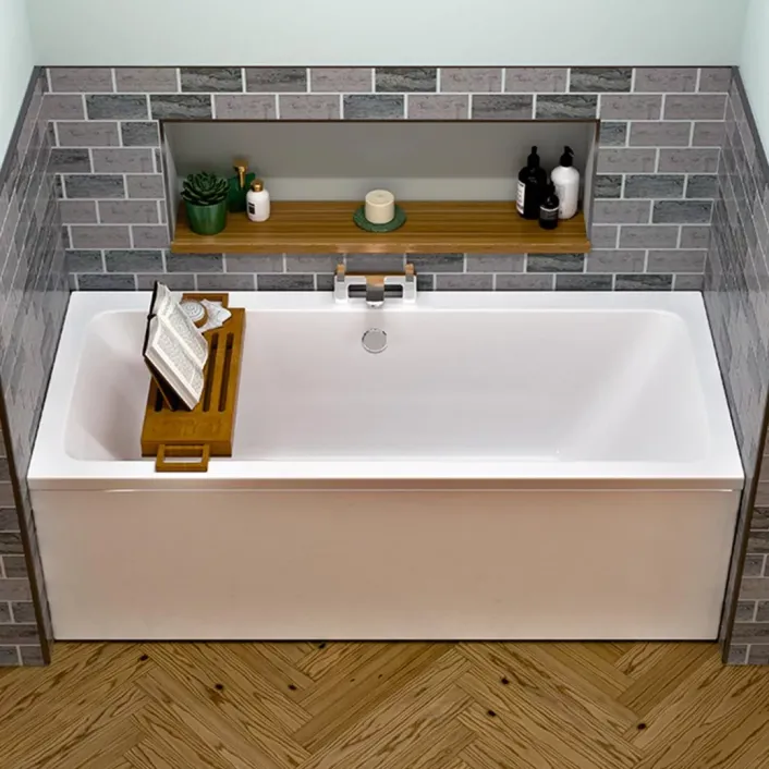 Eastbrook Portland Double Ended (DE) 1700 x 800 x 440mm Rectangular 5mm Bath - White
