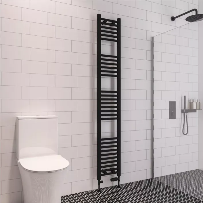 Eastbrook Wingrave 1800 x 300 Straight Multirail Matt Black