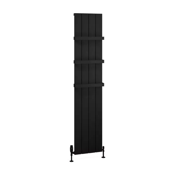 Eastbrook Charlton 1800 x 375 Aluminium Radiator Matt Black