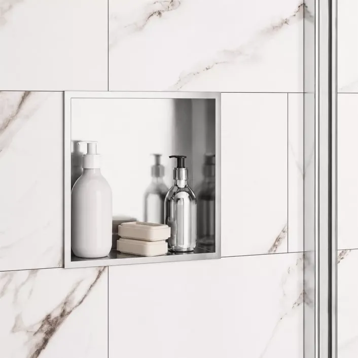 Eastbrook 300x300mm Shower Niche - Chrome