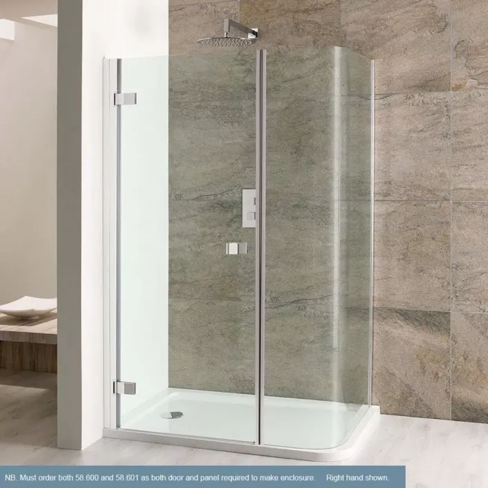 Eastbrook Volente Left Hand (LH) 1200mm x 800mm Curved Corner Shower Tray - White