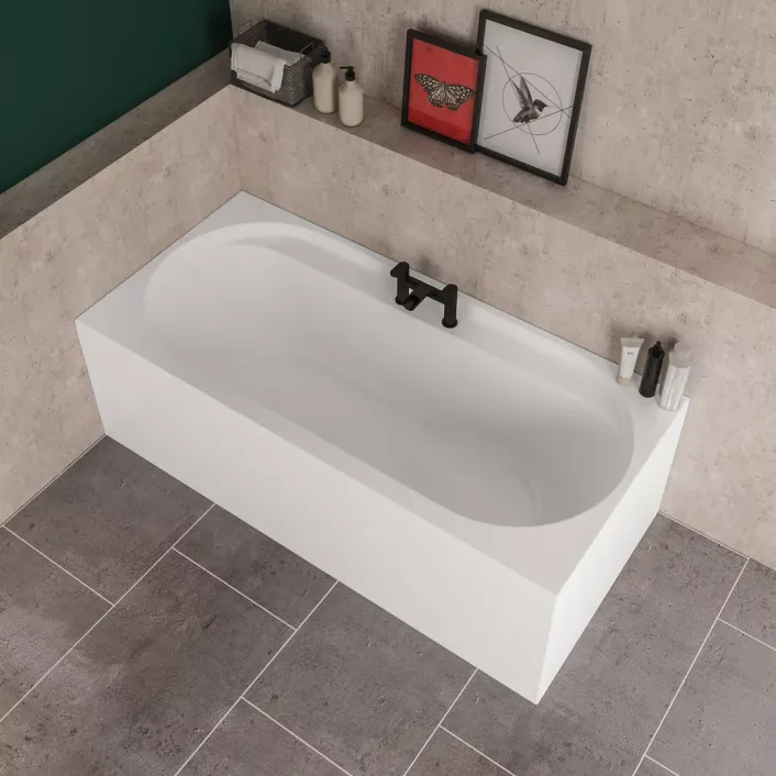 Eastbrook Biscay Reef 1700x800x440 Double Ended Rectangular 5mm Bath