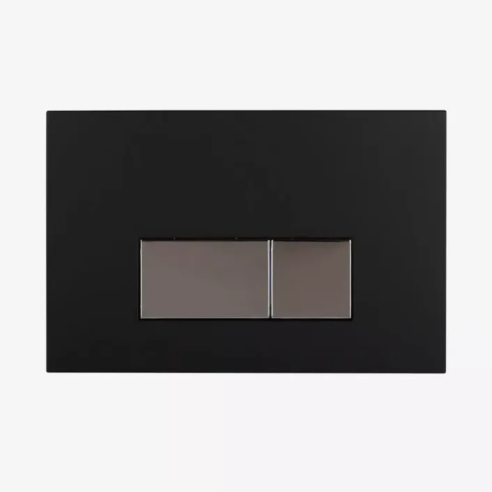 Eastbrook V Series Rod Operated Push Plate / Flush Plate - Black with Chrome Button