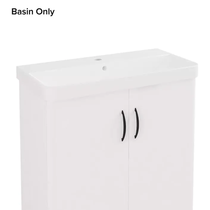 Eastbrook Cavone II 35cm x 70cm 1 Tap Hole Ceramic Basin - White