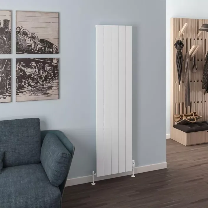 Eastbrook Rosano 1800 x 470 Aluminium Radiator Matt White