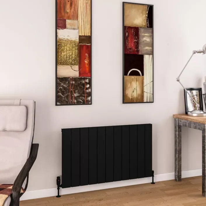 Eastbrook Charlton 600 x 1040 Aluminium Radiator Matt Black