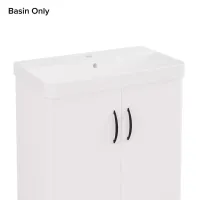 Eastbrook Cavone II 35cm x 60cm 1 Tap Hole Ceramic Basin - White