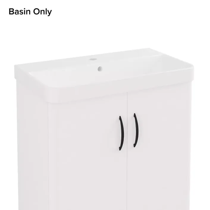 Eastbrook Cavone II 35cm x 60cm 1 Tap Hole Ceramic Basin - White