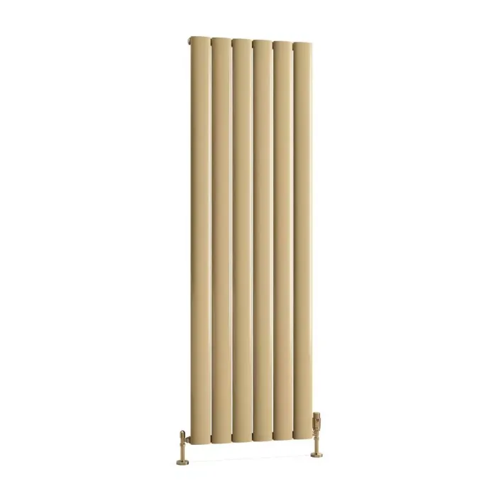 Eastbrook Malmesbury 1800 x 565 Aluminium Radiator Brass Effect