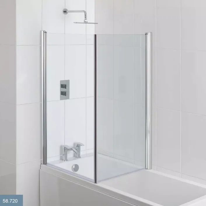 Eastbrook Type 1 Universal 6mm 1400 x 800mm Straight Bath Screen - Chrome