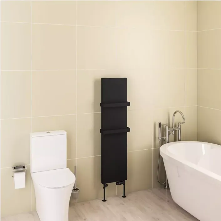 Eastbrook Wingrave 1200 x 310 Flat Panel Radiator Matt Black