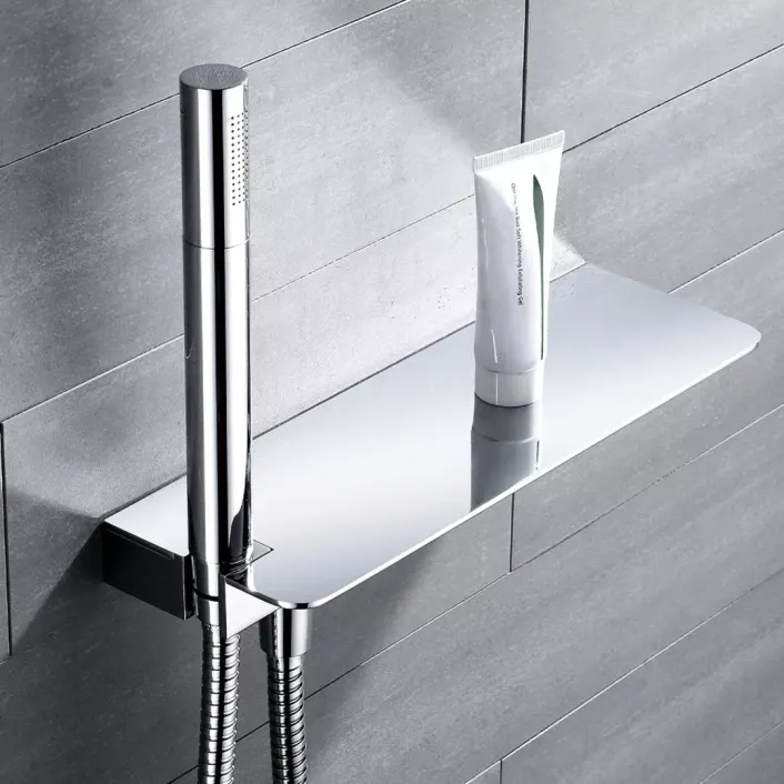 Eastbrook Shower Shelf with Shower Handset, Hose & Outlet Elbow - Chrome