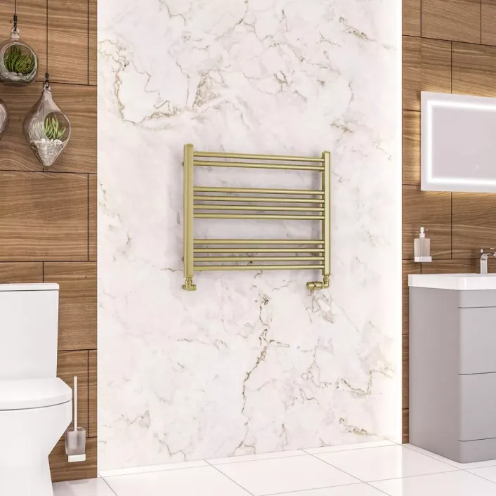 Eastbrook Wendover Straight Multirail 600 x 750 Brushed Brass