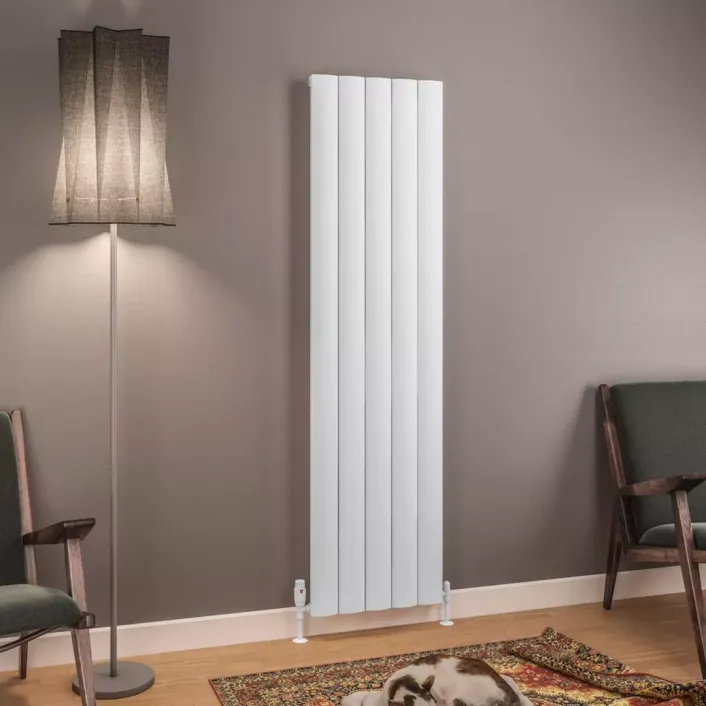 Eastbrook Tordino 1800 x 470 Aluminium Radiator Matt White