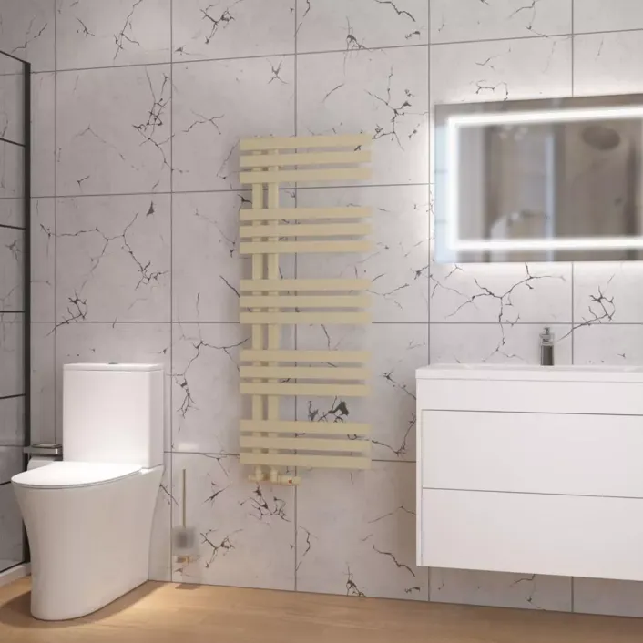 Eastbrook Hurley 1200 x 500 Towel Rail Matt Cappuccino