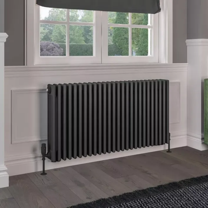 Eastbrook Rivassa 4 Column Radiator 600 x 1190mm Matt Anthracite
