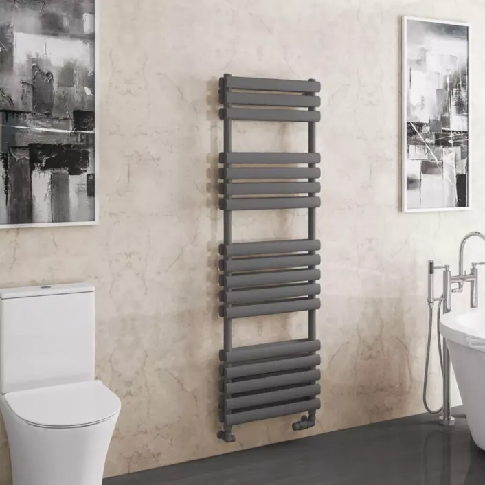 Eastbrook Tunstall Double 1600 x 500 Towel Rail Matt Anthracite