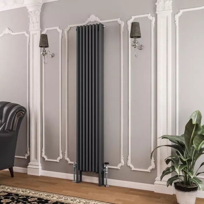 Eastbrook Imperia 3 Column Radiator 1800 x 380mm Matt Anthracite