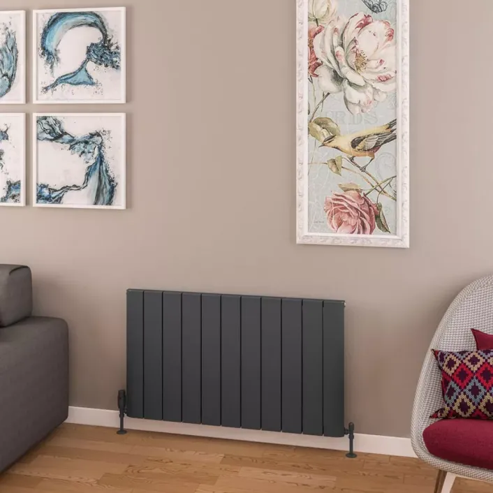 Eastbrook Withington 600 x 1040 Aluminium Radiator Matt Anthracite