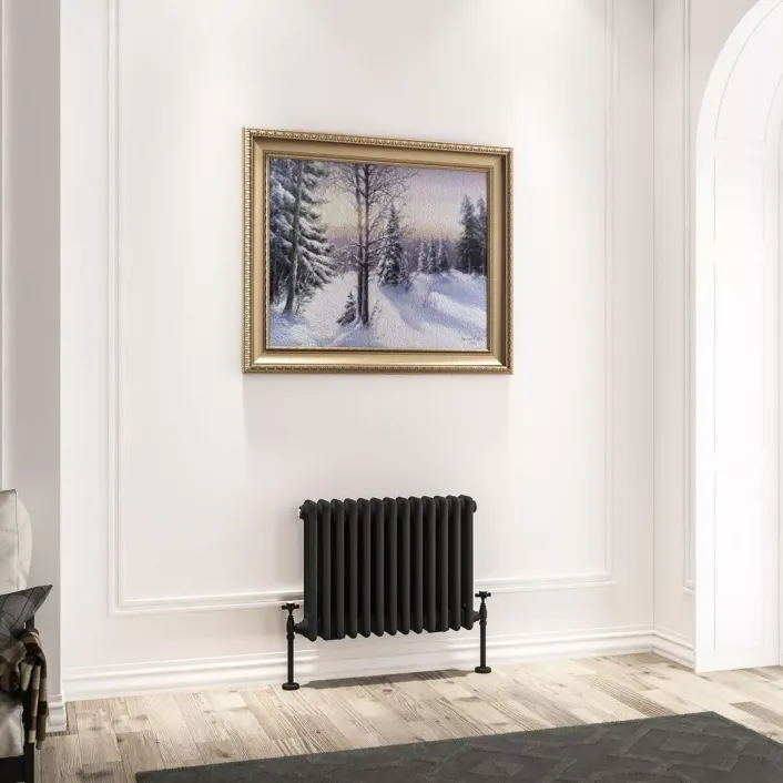 Eastbrook Imperia 3 Column Radiator 450 x 605mm Matt Black