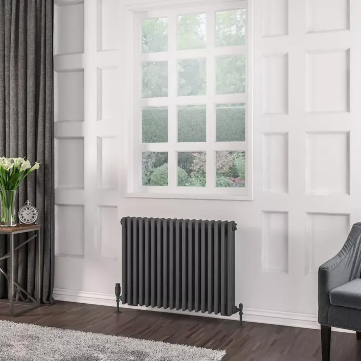 Eastbrook Rivassa 3 Column Rad. 600x833mm Matt Anthracite