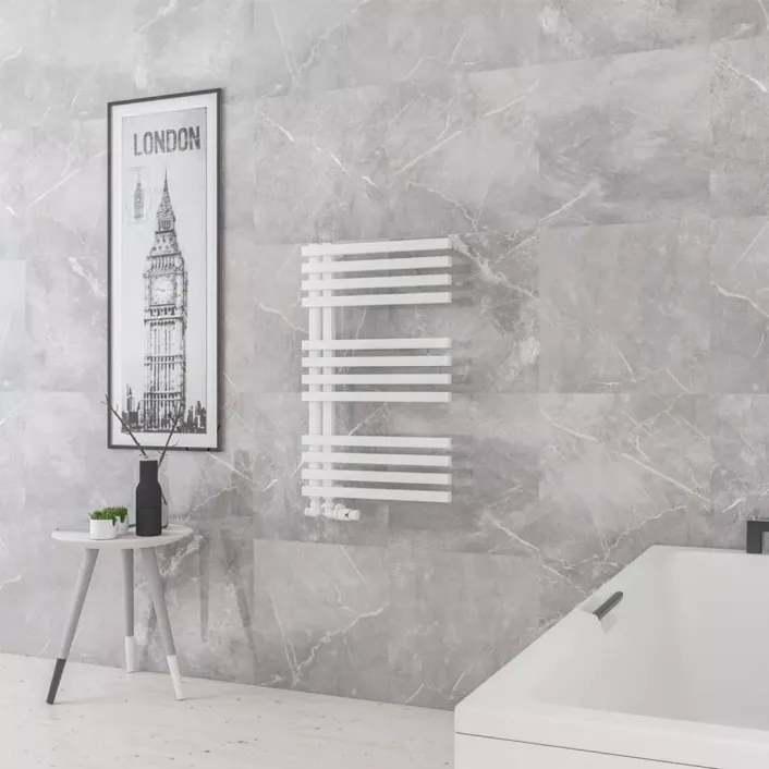 Eastbrook Reinbach 800 x 500mm Towel Rail Matt White