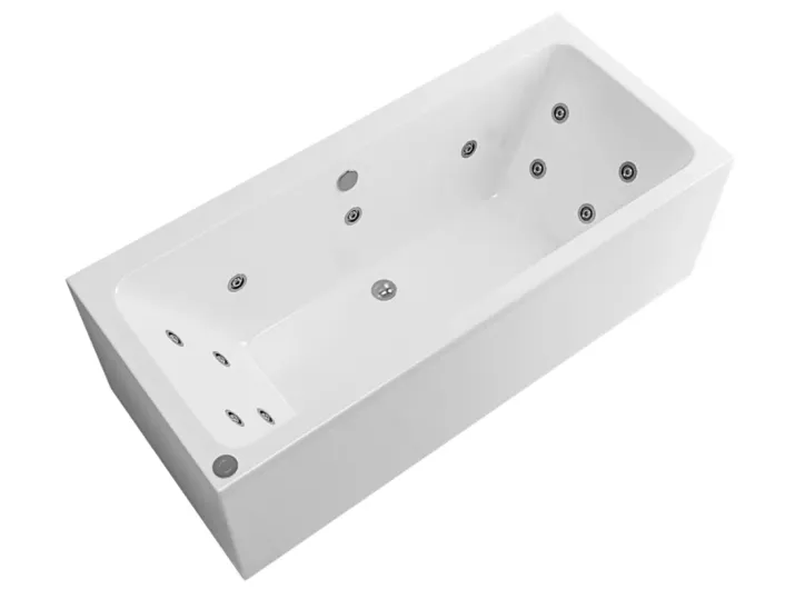 Eastbrook Portland 1700 x 750 x 440mm Double Ended(DE) 14 Jet Whirlpool Rectangular Beauforte Bath - White