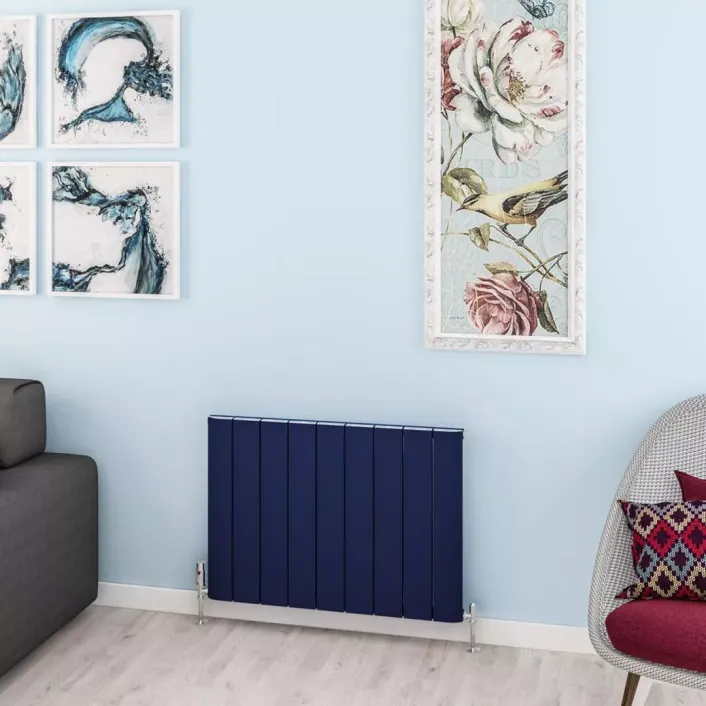 Eastbrook Withington 600 x 850 Aluminium Radiator Matt Cobalt Blue