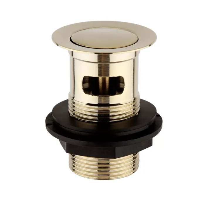Eastbrook Push Button Basin Waste - Brushed Brass