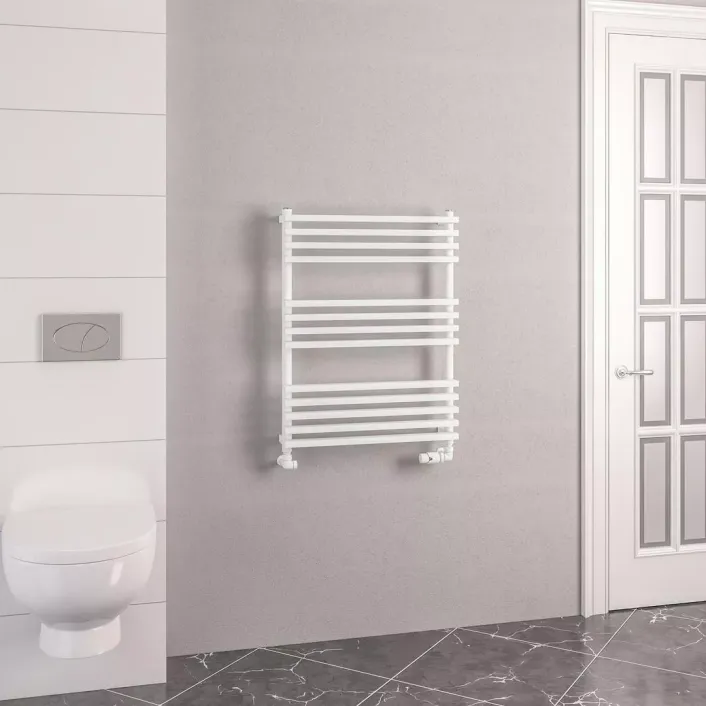 Eastbrook Rowsham 800 x 600mm Towel Rail Matt White