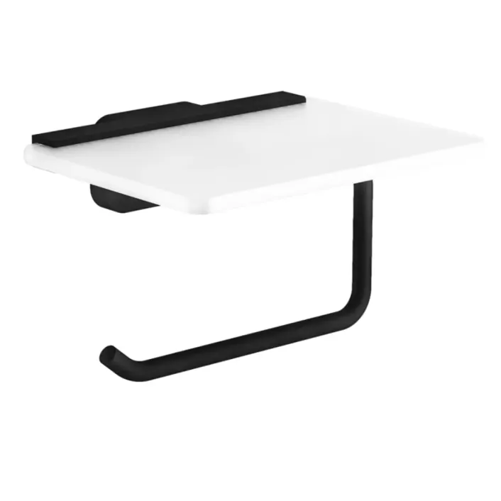 Eastbrook Asti Toilet Roll Holder - Matt Black