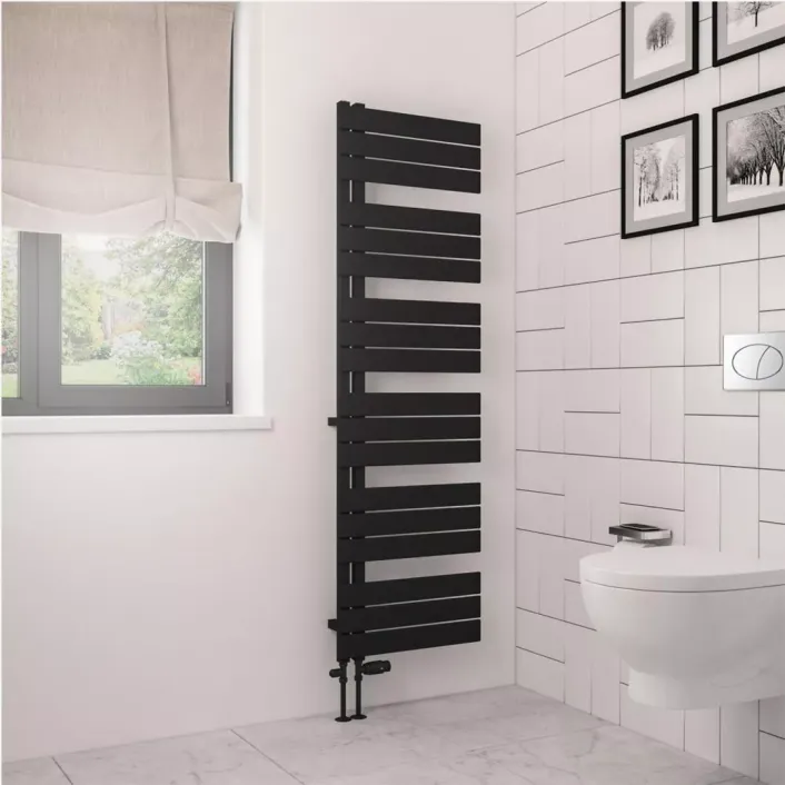 Eastbrook Helmsley 1640 x 500 Towel Rail Matt Black