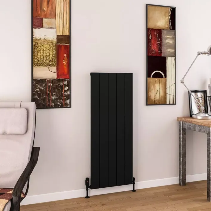 Eastbrook Charlton 1200 x 470 Aluminium Radiator Matt Black