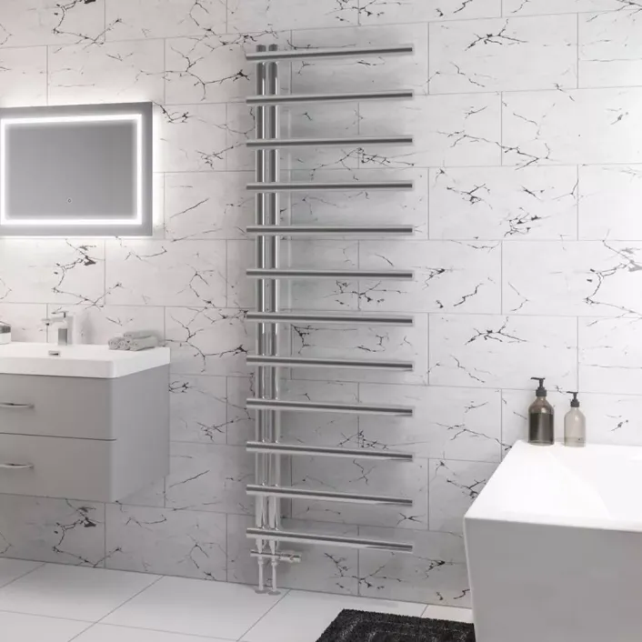 Eastbrook Marlow E-Style 1750 x 600 Towel Rail Chrome