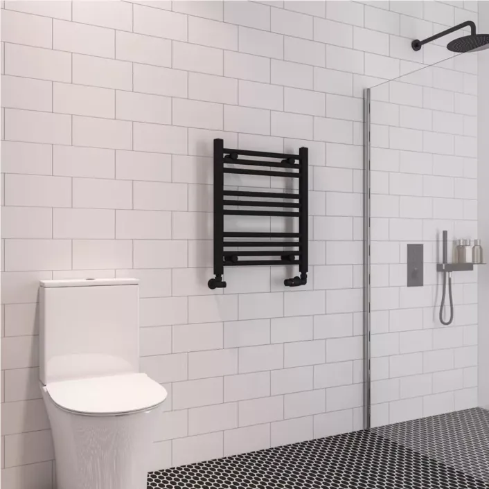 Eastbrook Wingrave 600 x 500 Straight Multirail Matt Black